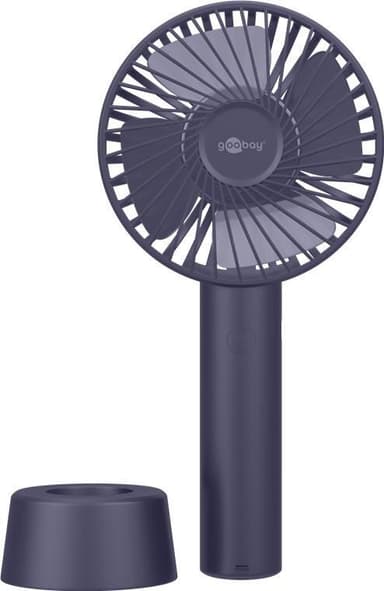USB-handfläkt med stående funktion, blå