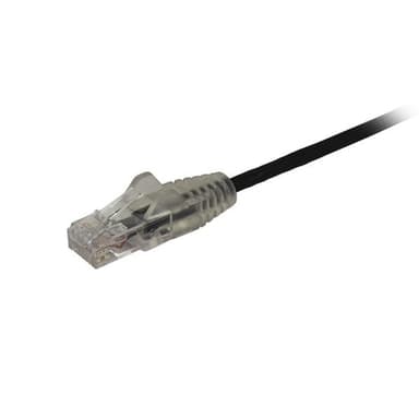 StarTech.com 2,5 m CAT6-kabel - Tunn - Ej hakfria RJ45-kontakter - Svart, 2,5 m,
