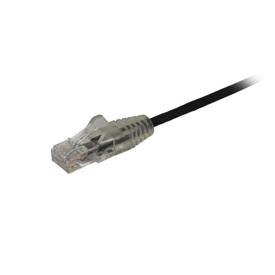 StarTech.com 3 m CAT6-kabel - Tunn - Ej hakfria RJ45-kontakter - Svart, 3 m, Cat