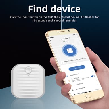 Anti-Lost Key Finder Bluetooth Tracker Valkoinen