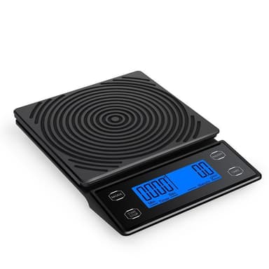 Digitaalinen kahvivaaka ajastimella 3kg / 0,1g Musta