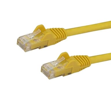 StarTech.com Cat6-patchkabel med hakfria RJ45-kontakter – 1 m, gul, 1 m, Cat6,