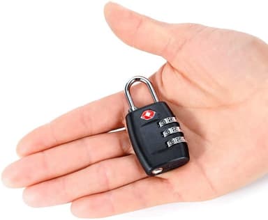 TSA Matkatavaran lukko 4-numeroinen Musta