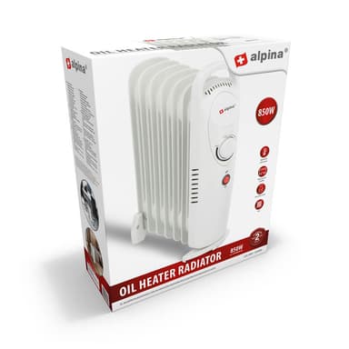 ALPINA Öljytäytteinen Lämmitin  850W Valkoinen