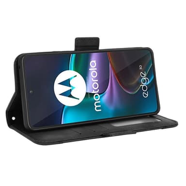 Lompakkoteline puhelimelle Motorola Edge 30 5G - musta