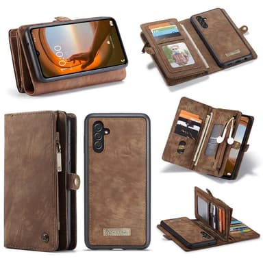 CASEME Samsung Galaxy A13 5G/A04s 4G 2-in-1 Irrotettava - Kahvi