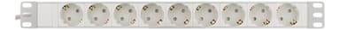Power strip 9xCEE 7/3 1xCEE 7/7 increased touch protect 2m
