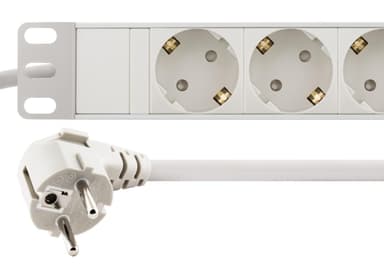 Power strip 9xCEE 7/3 1xCEE 7/7 increased touch protect 2m