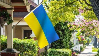 Ukrainan lippu polyesteri 90 × 150 cm Sininen/keltainen
