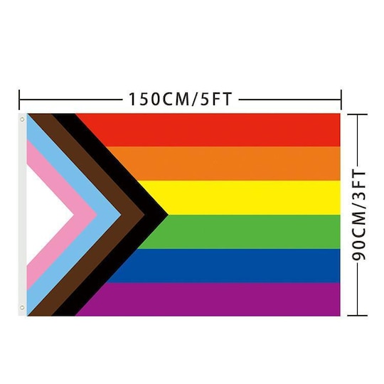 Progress Pride Rainbow lippu 150x90 cm