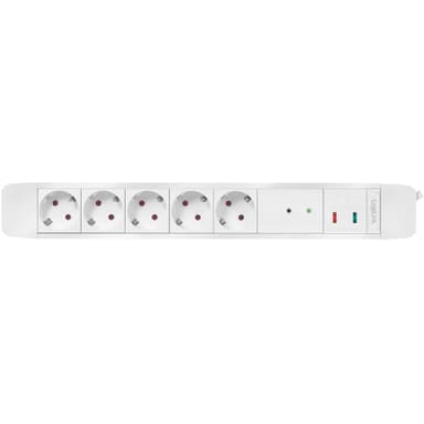 Haaroituspistoke 5-tie kauko-ohjauksella 433 MHz 1,5 m Valkoinen