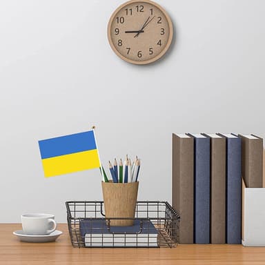 Kädessä pidettävä Ukrainan lippu 14 × 21 cm polyesteri Sininen/keltainen