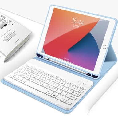 Näppäimistökotelo kynätelineellä iPad Air 1/2 9,7 tuumalle Sininen