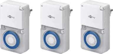 Set med 3, analog timer IP44