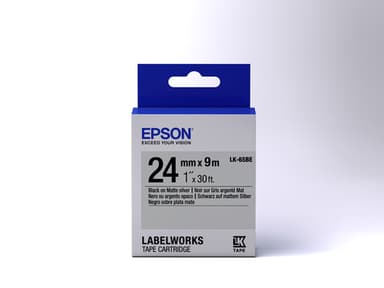 Epson tarrakasetti matta - LK-6SBE matta musta/mattah. 24/9, Musta hopealla, Jap