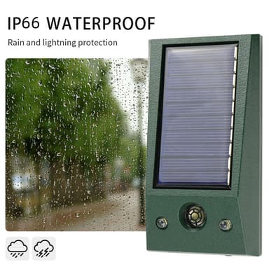 Ultraäänieläinkarkottava aurinkoenergia / USB-lataus Tummanvihreä