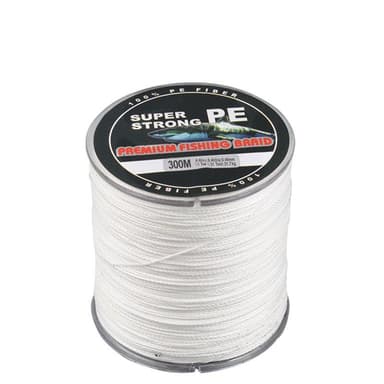 Anti-Bite punottu siima PE White 4 Strand 300 m