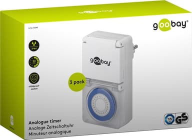 Set med 3, analog timer IP44