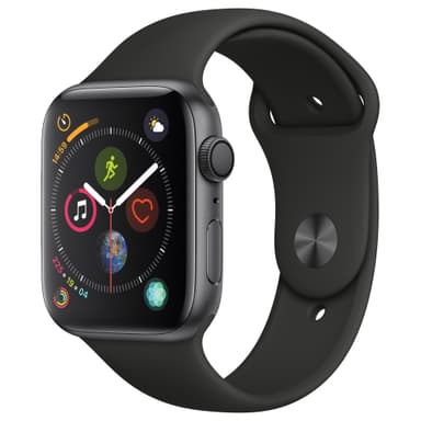 Apple Watch Series 4 44mm (harmaa/musta urheiluranneke) Apple Watch Series 4 44mm (harmaa/musta urheiluranneke)