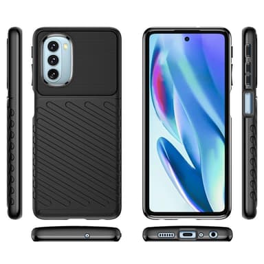 SKALO Moto G51 Armor Thunder Suojakuori - Musta