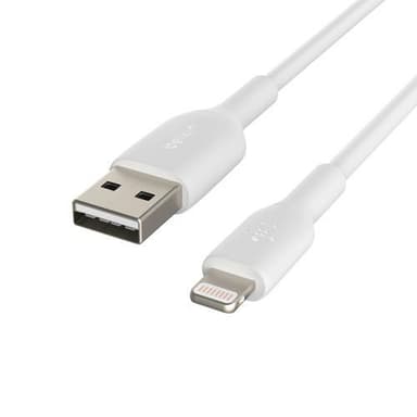 Belkin USB-A-salama, valkoinen (2 m)