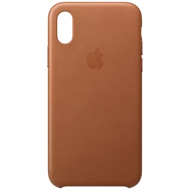 iPhone Xs nahkakuori (satulanruskea)