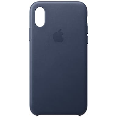 iPhone Xs nahkakuori (yönsininen)