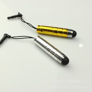 Mini Bullet Short Stylus Pen kosketusnäytöille Hopea