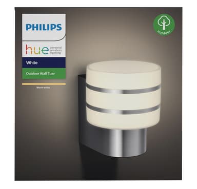 Philips Hue Tuar lyhtyvalaisin ulkotilaan 9,5W (inox)