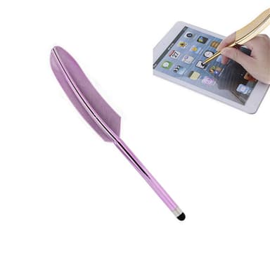 Feather Stylus Pen kosketusnäytöille Vaalea pinkki