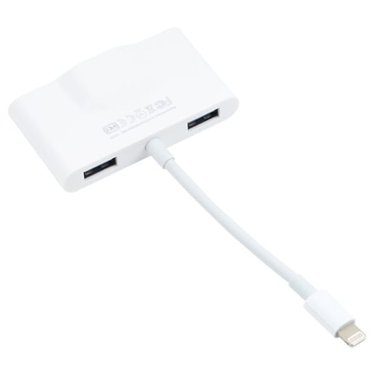 iPhone adapter till Dual USB + 3.5mm AUX + Ethernet