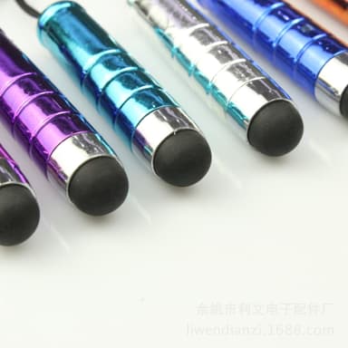 Mini Bullet Short Stylus Pen kosketusnäytöille Hopea