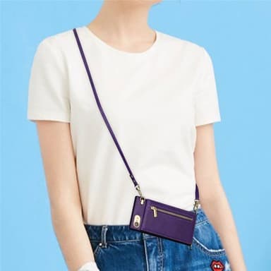 Zipper kaulakorukotelo Apple iPhone 8 - Violetti