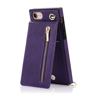 Zipper kaulakorukotelo Apple iPhone 8 - Violetti