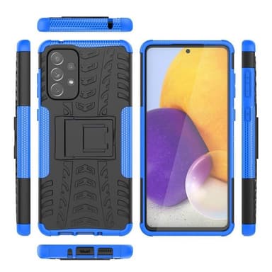 Iskunkestävä kuori jalustalla Samsung Galaxy A73 5G - Sininen