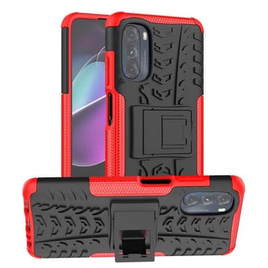 Iskunkestävä kuori jalustalla Motorola Moto G52 - Punainen