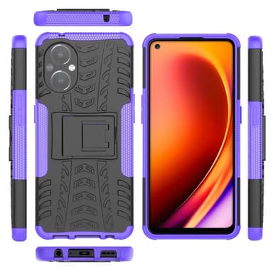 Iskunkestävä kuori jalustalla OnePlus Nord N20 5G - Violetti
