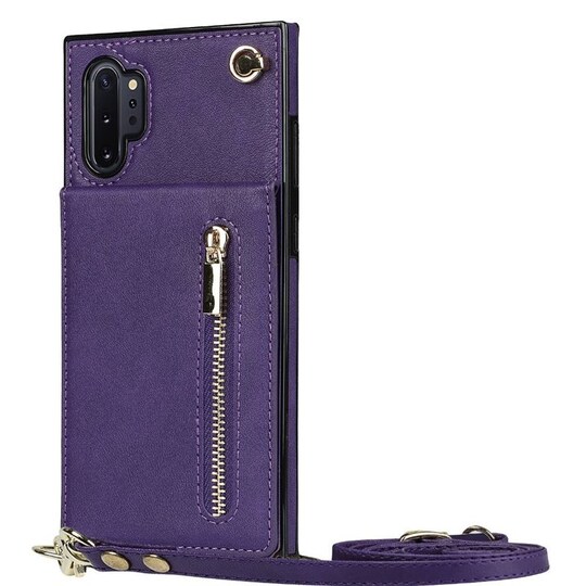 Zipper kaulakorukotelo Samsung Galaxy Note 10 Plus - Violetti