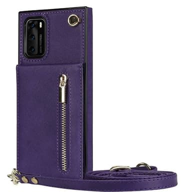Zipper kaulakorukotelo Huawei P40 - Violetti