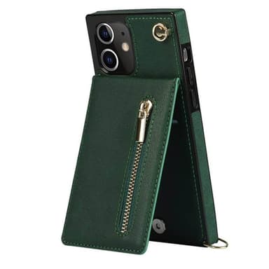 Zipper kaulakorukotelo Apple iPhone 12 Mini - Vihreä