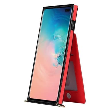 Zipper kaulakorukotelo Samsung Galaxy S10 Plus - Punainen