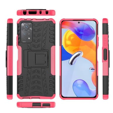 Iskunkestävä kuori jalustalla Xiaomi Redmi Note 11 Pro 5G - Vaaleanp