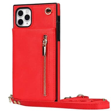 Zipper kaulakorukotelo Apple iPhone 11 Pro - Punainen