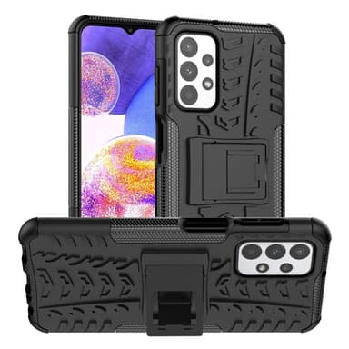 Iskunkestävä kuori jalustalla Samsung Galaxy A23 5G - Musta