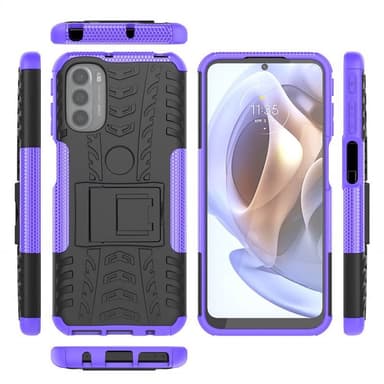 Iskunkestävä kuori jalustalla Motorola Moto G41 - Violetti