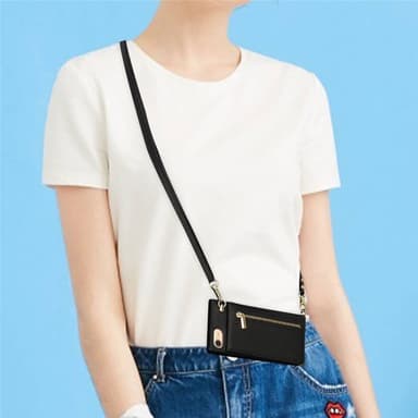 Zipper kaulakorukotelo Apple iPhone 8 - Musta