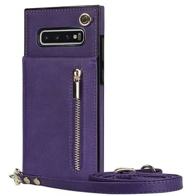 Zipper kaulakorukotelo Samsung Galaxy S10 - Violetti