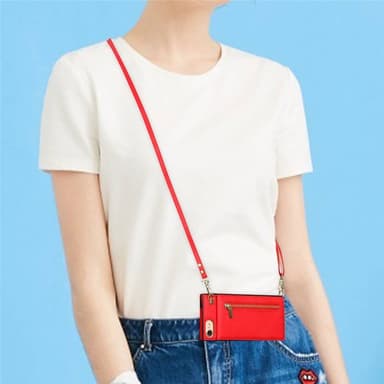 Zipper kaulakorukotelo Apple iPhone 7 - Punainen