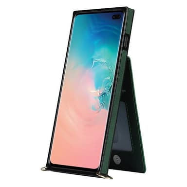 Zipper kaulakorukotelo Samsung Galaxy S10 Plus - Vihreä