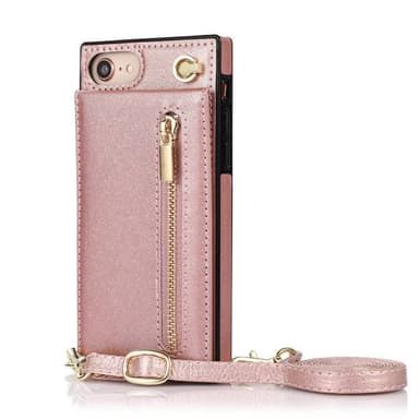 Zipper kaulakorukotelo Apple iPhone 7 - Ruusu